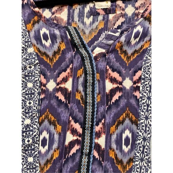 Anthropologie akemi & kin printed embroidered top s - Picture 10 of 10